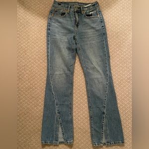 American Eagle Distressed Boot Cut Jeans